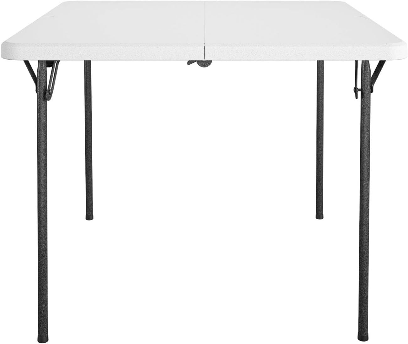Cosco 6ft Fold-in-Half Blow Molded Folding Table, Indoor/Outdoor, Comfort Handle, Lightweight Plastic Construction - White