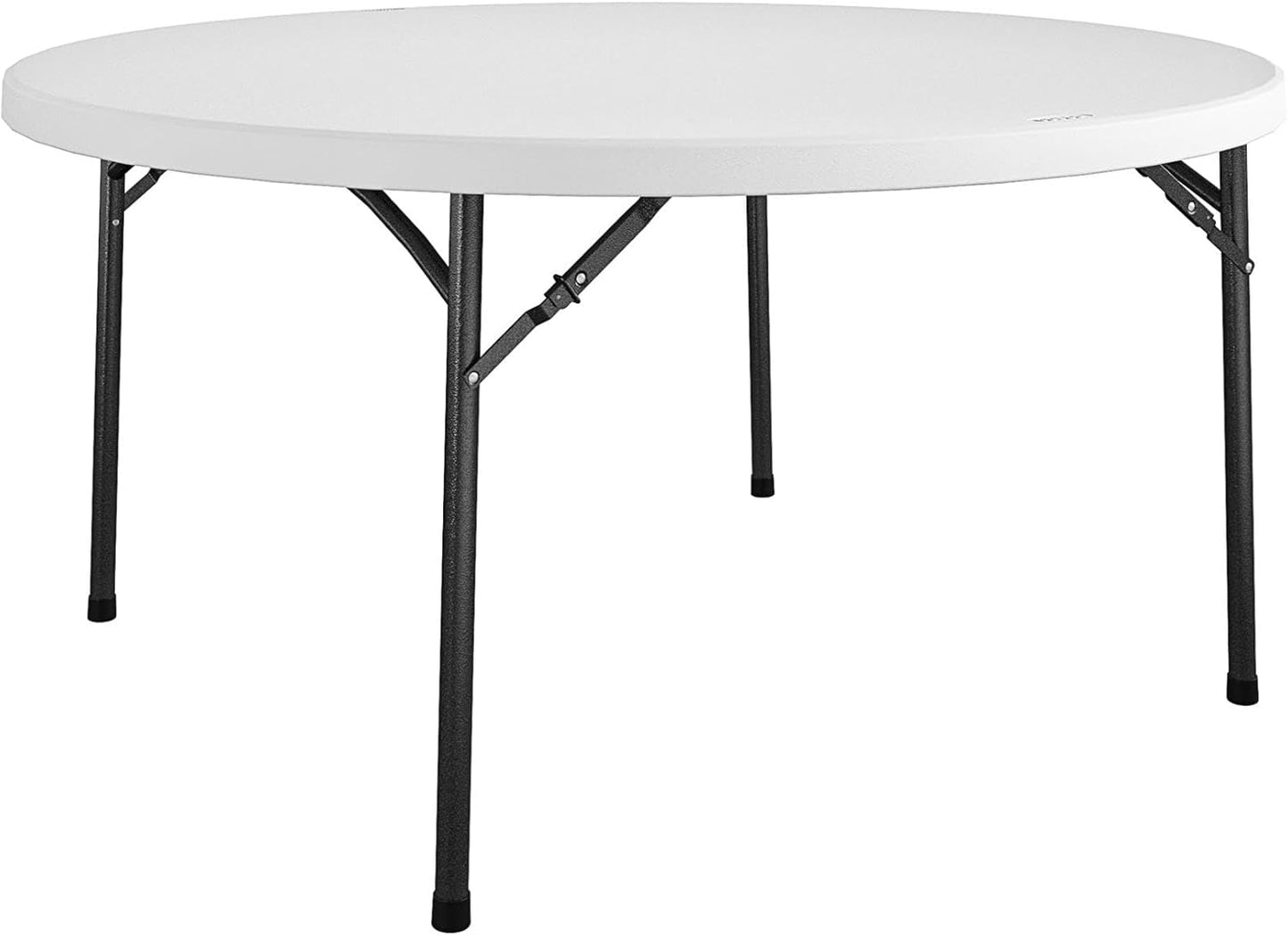 Cosco 6ft Fold-in-Half Blow Molded Folding Table, Indoor/Outdoor, Comfort Handle, Lightweight Plastic Construction - White