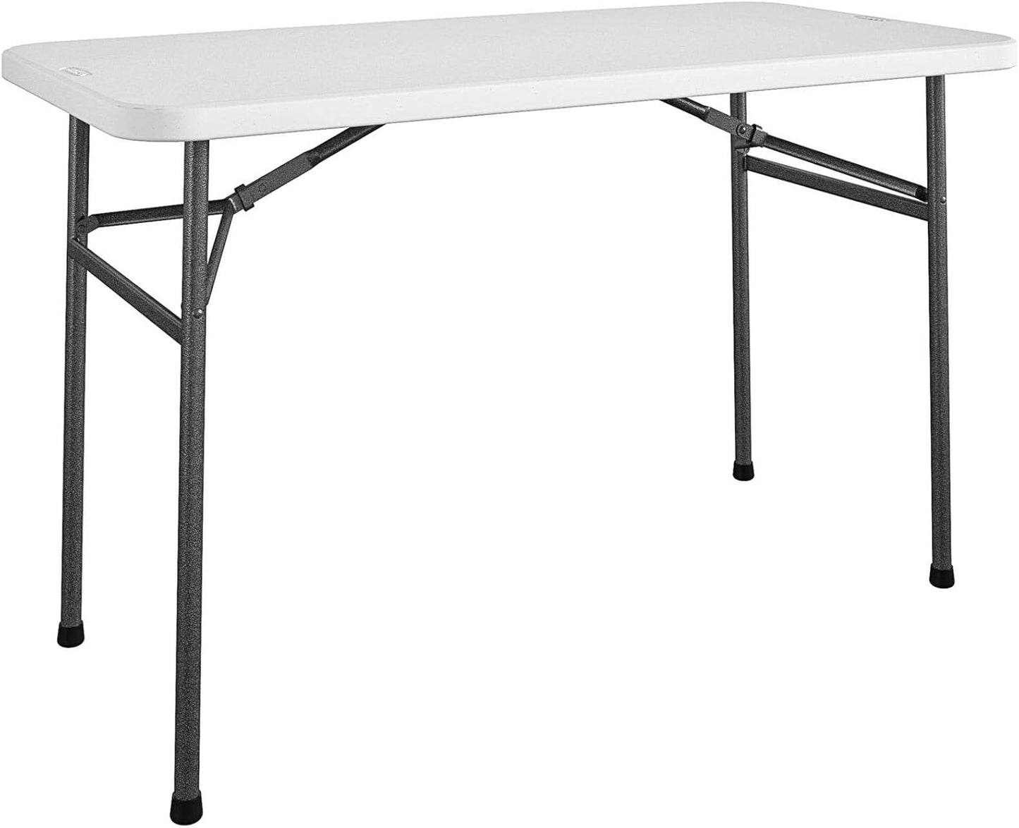 Cosco 6ft Fold-in-Half Blow Molded Folding Table, Indoor/Outdoor, Comfort Handle, Lightweight Plastic Construction - White