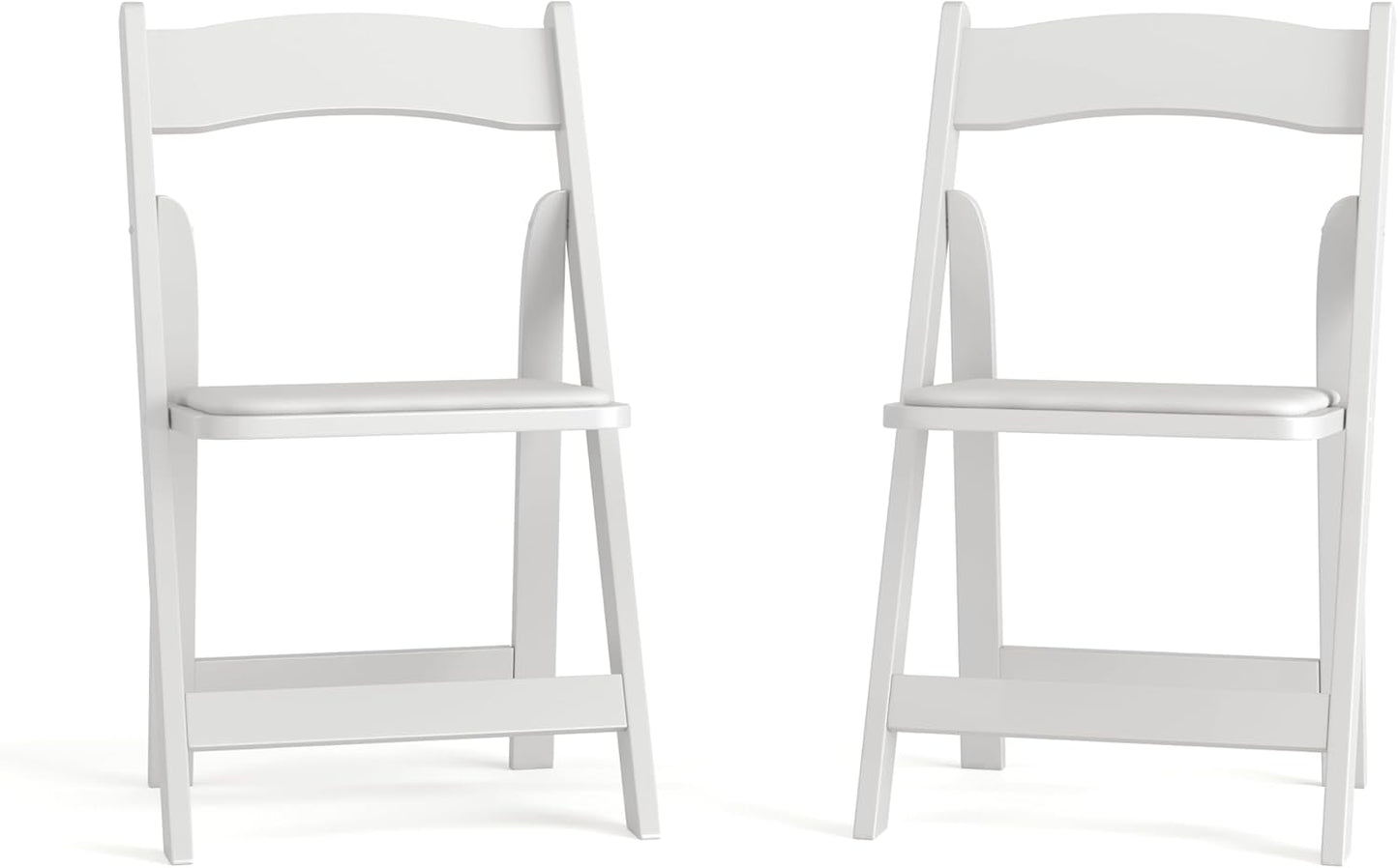 Flash Furniture 4 Pack HERCULES Series Fruitwood Wood Folding Chair with Vinyl Padded Seat