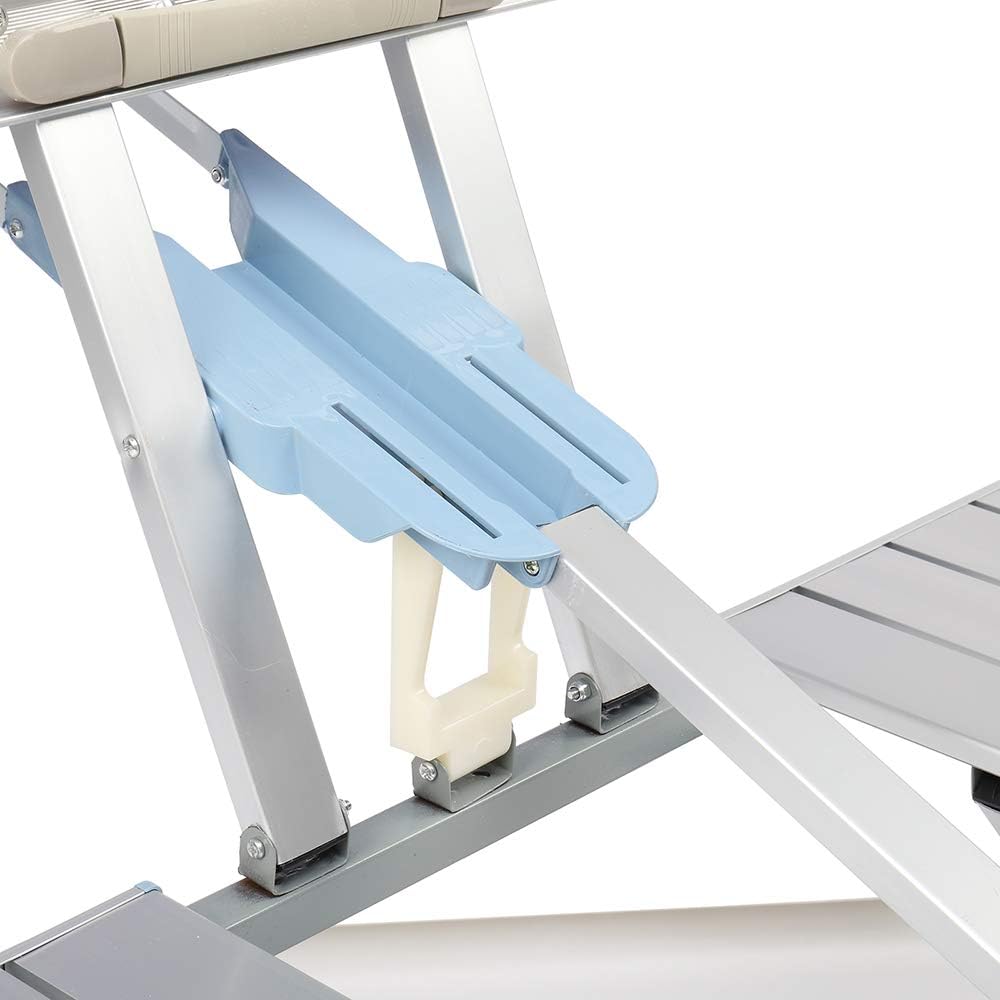 Portable Folding Camping Picnic Table with 4 Seats, Folding Camping Picnic Table with Seats/Umbrella Hole， White Aluminum, 55 x 32.67 x 26.57 Inches, Compact Storage Design