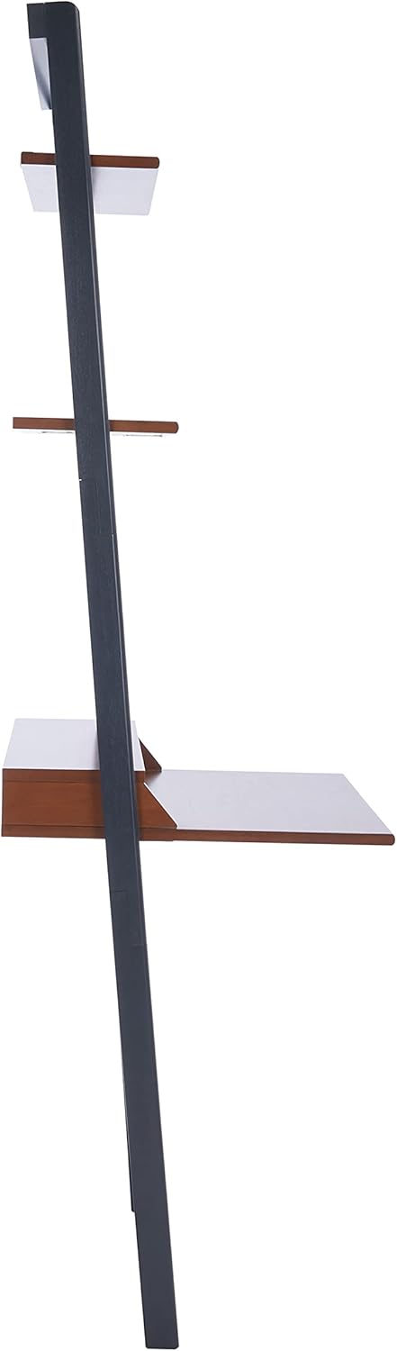 SAFAVIEH Home Collection Pamella Honey Brown and Charcoal 2-Shelf Leaning Desk