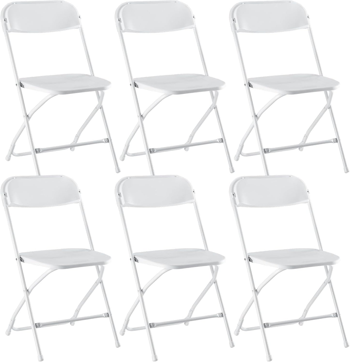 DUMOS 2 Pack Leather Padded Folding Chair, Indoor Outdoor Portable Stackable Commercial Seat with Steel Frame, Capacity for Home, Office, Party, Comfy, Black